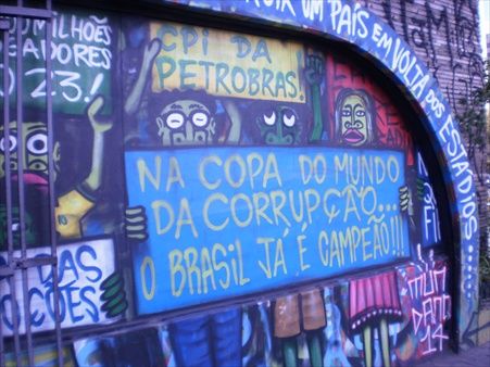 Grafiti encontrado en São Paulo durante el Mundial de Fútbol Brasil 2014