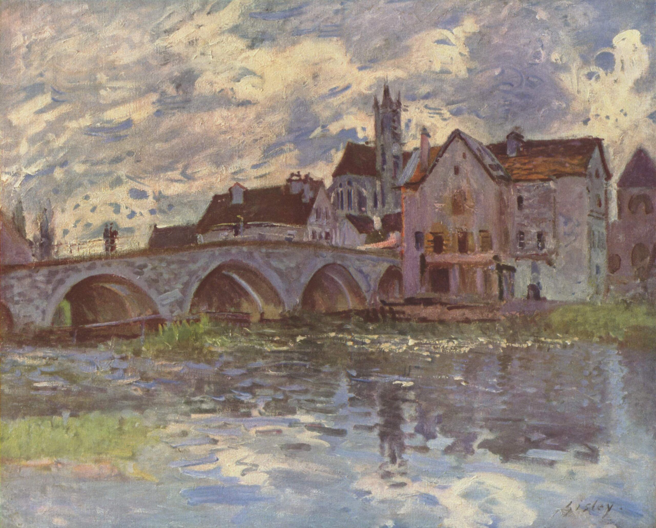 Moret-sur-Loing según Sisley