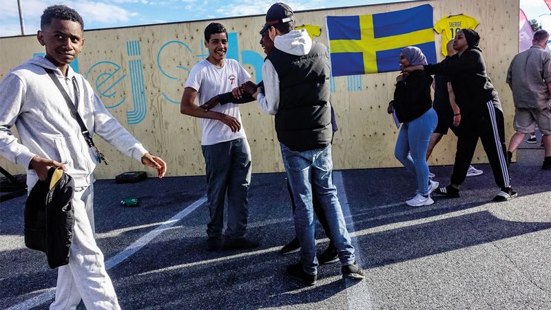 Jóvenes refugiados en Suecia