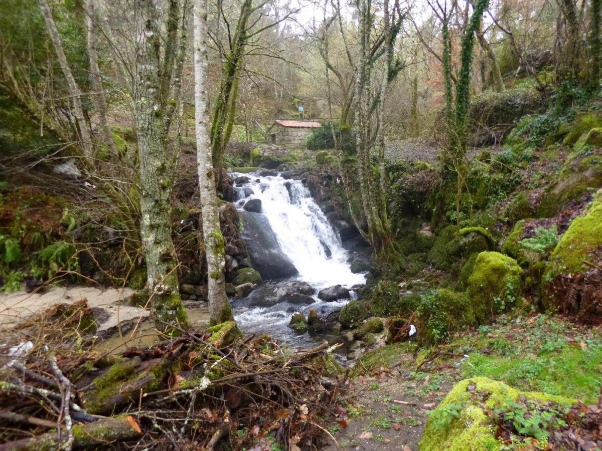 Cascada y molino en el Area de Veronza, Carballeda de Avia