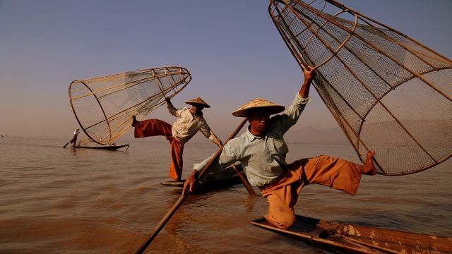 Pescadores en el Lago Inle