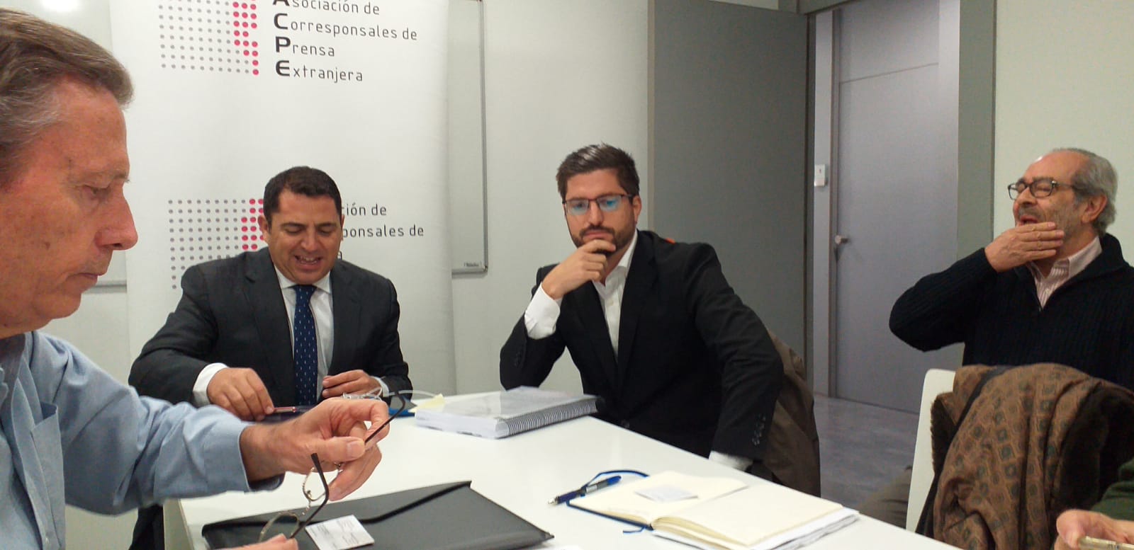 Carlos Rivadulla en un encuentro con periodistas